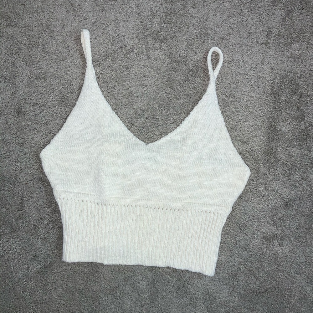 Beach White / Cream crop top